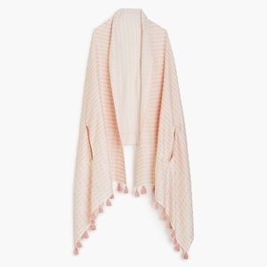 J Crew summer weight cape scarf with tassels new